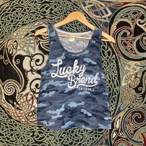 Lucky Brand Camo Tank Top Size L
